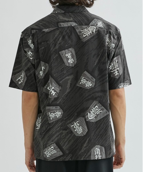 ヨシオクボ シャツ yoshiokubo GROUNDFLOOR/ヨシオクボ】シャツ FRINGE LEAF S/S