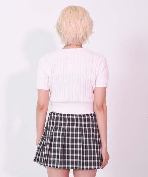 tシャツ 「TRAVAS TOKYO/トラバス トーキョー」Cropped knit Tee/クロップド丈ニットTシャツ レディース TRAVAS TOKYO tシャツ 「TRAVAS TOKYO/トラバス トーキョー