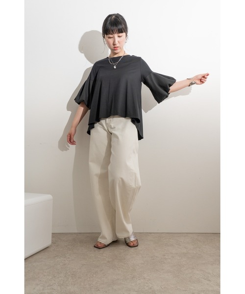 LHELBIE（レルビエ） tシャツ Tシャツ バルーンスリーブカットトップス 