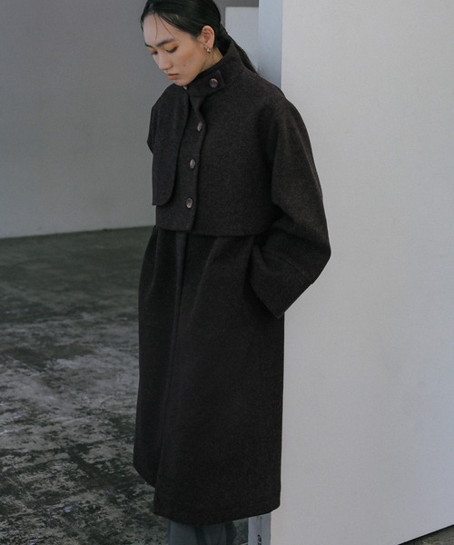 3wayレイヤードオーバーステンカラーコート【SALE】 – SELECT MOCA