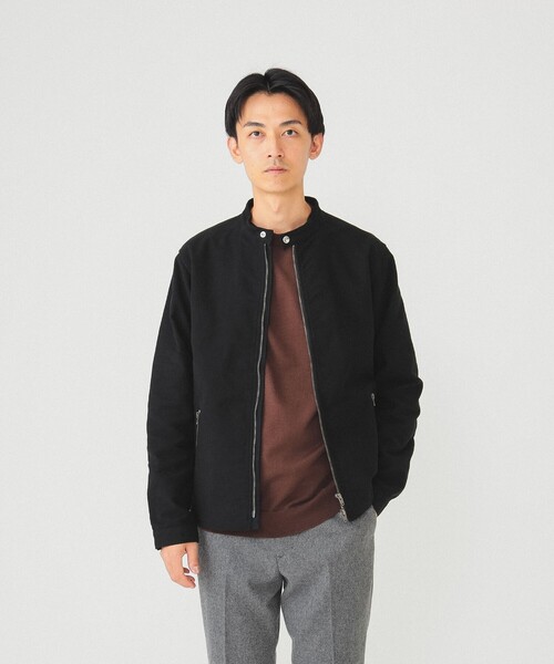 ジャケット ブルゾン BEAMS / モールスキン シングルライダース BEAMS モールスキン