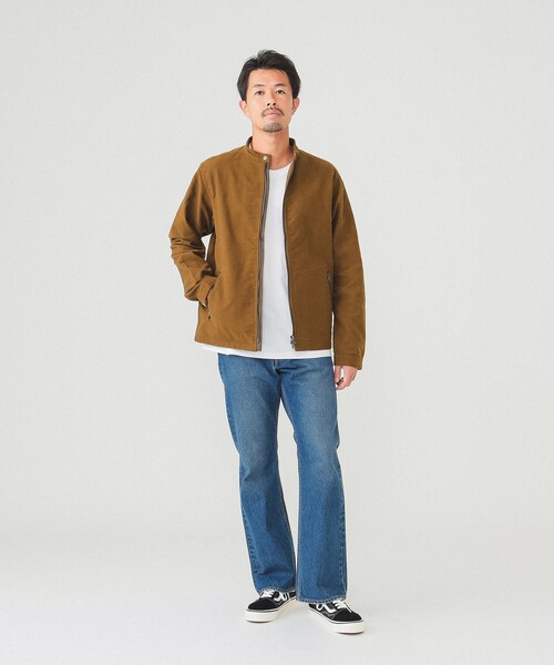 ジャケット ブルゾン BEAMS / モールスキン シングルライダース BEAMS モールスキン