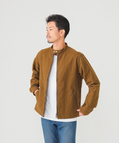 ジャケット ブルゾン BEAMS / モールスキン シングルライダース BEAMS モールスキン