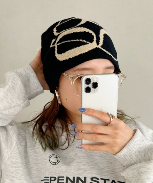 完売商品】ShowMinorSavage SMS ジャガードビーニー ニット帽 帽子