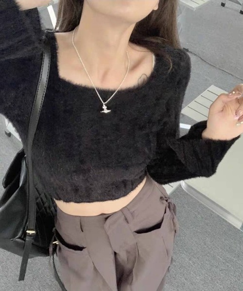 pumpkin port（パンプキンポート） ニット セーター シャギーニット 短