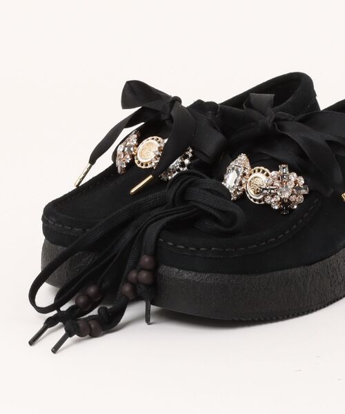 CLARKS ×Lilybrown♡ モカシン ブラック Clarks デッキシューズ モカシン 「LILY BROWNカスタム」CLARKS