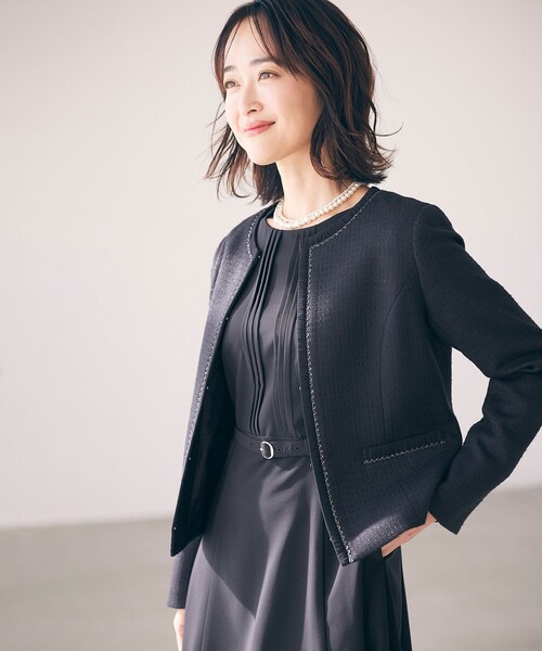 ANY SIS（エニィスィス） ジャケット ノーカラージャケット リップル