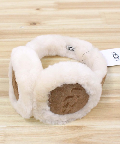 UGG Australia イヤーマフ シープスキン 刺繍ロゴイヤーマフ W