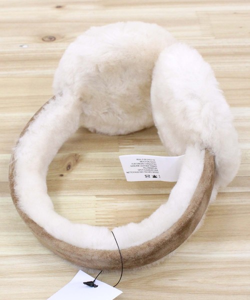 シープスキン UGG 刺繍ロゴイヤーマフ UGG Australia イヤーマフ シープスキン 刺繍ロゴイヤーマフ W
