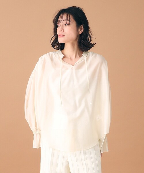 DRESSTERIOR ブラウス シャツ シアーキャンディスリーブブラウス 