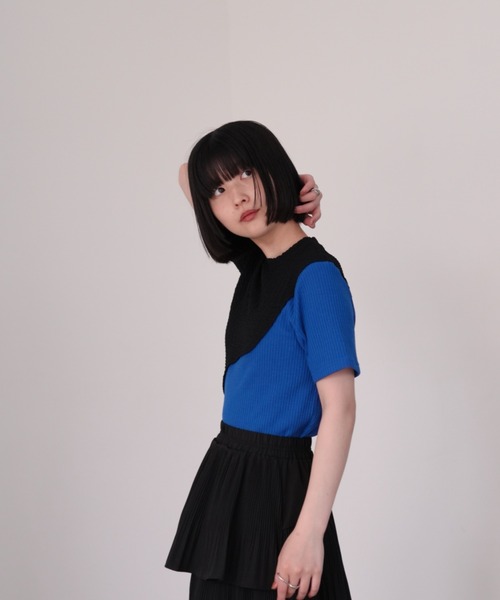 Uenui tシャツ 「ZOZO限定」バイカラー ハーフスリーブ トップス