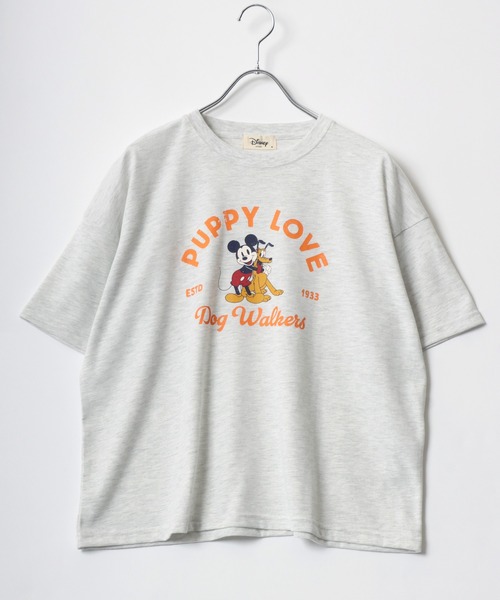 tシャツ Tシャツ レディース 2024SS Disney/ディズニー ミッキー ミニー ドナルド くまのプーさん プリント 刺繍 オーバーサイズ半袖｜zozo｜23