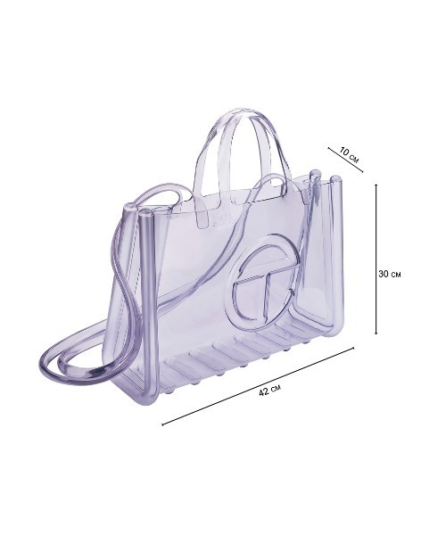 Melissa 追跡付送料込 雨のお洒落にTelfarコラボ ラージ Melissa X Telfar Large Jelly Shopper - Orange