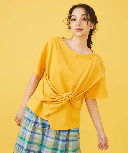 tシャツ Enredadera 異素材ドッキングTシャツ レディース