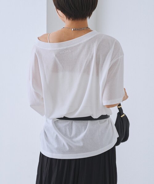 tシャツ 「A・MONN」「吸水速乾/接触冷感」オープンネックTee レディースの画像