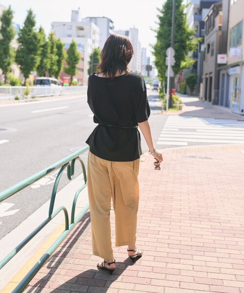tシャツ 「A・MONN」「吸水速乾/接触冷感」オープンネックTee レディースの画像