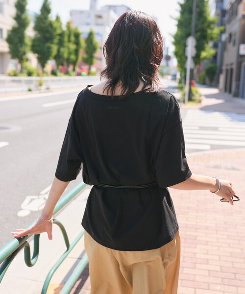 tシャツ 「A・MONN」「吸水速乾/接触冷感」オープンネックTee レディースの画像