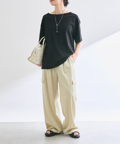 tシャツ 「A・MONN」「吸水速乾/接触冷感」オープンネックTee レディースの画像