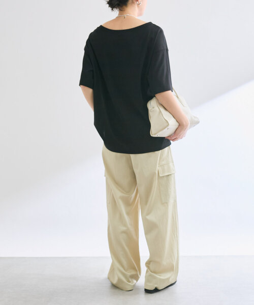 tシャツ 「A・MONN」「吸水速乾/接触冷感」オープンネックTee レディースの画像