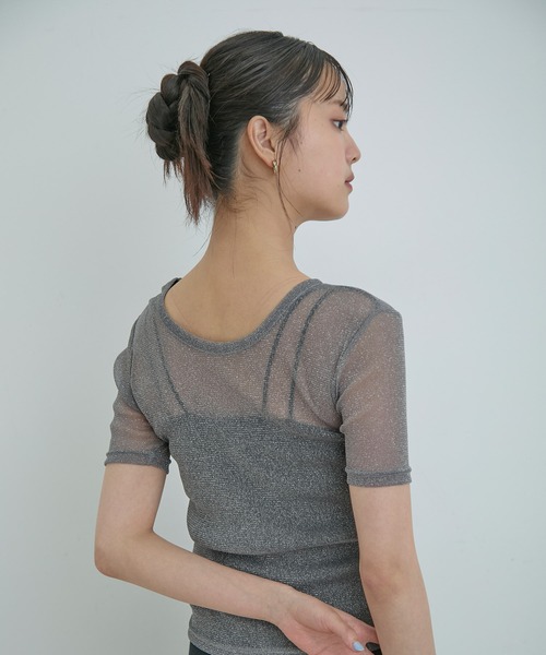 レイヤードポロTシャツ BEIGE ワンフォークロージング 1111clothing ◇Laufer USAコットン