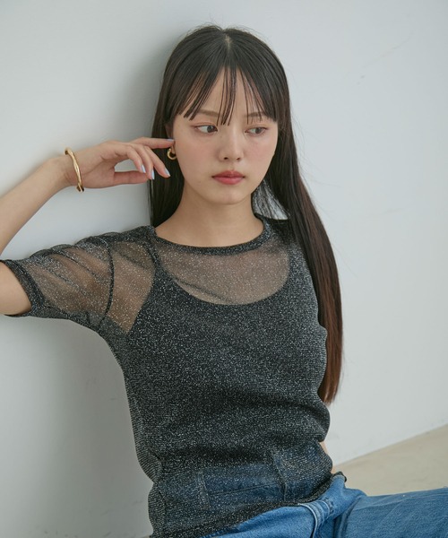 レイヤードポロTシャツ BEIGE ワンフォークロージング 1111clothing ◇Laufer USAコットン