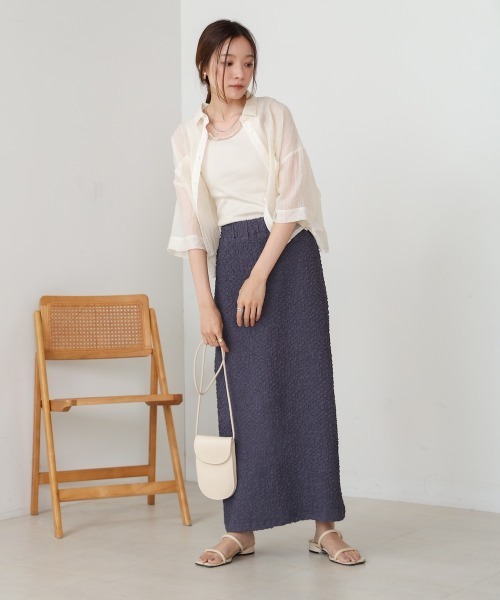 スカート 「S・Mサイズ展開あり」シャーリングカットＩラインスカート | BAB | 12