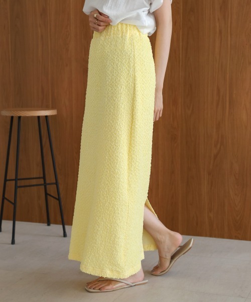 スカート 「S・Mサイズ展開あり」シャーリングカットＩラインスカート | BAB | 21