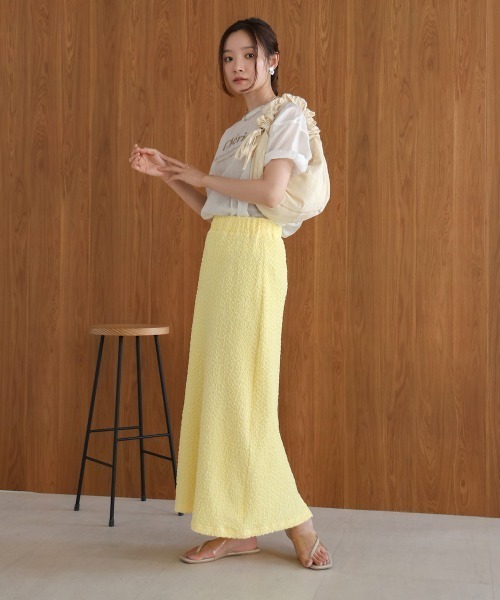 スカート 「S・Mサイズ展開あり」シャーリングカットＩラインスカート | BAB | 22