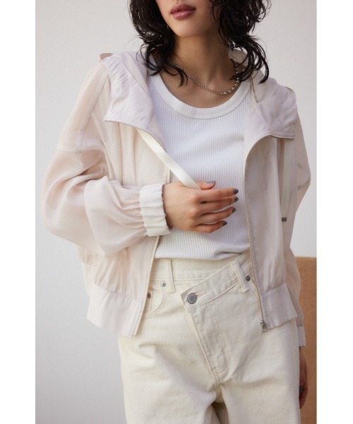 シアーフーディブルゾン AZUL BY MOUSSY ブルゾン アウター シアーフーディーブルゾン
