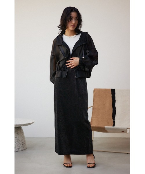 AZUL BY MOUSSY ブルゾン アウター シアーフーディーブルゾン
