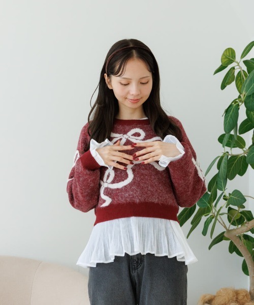 【kakoページ♡専用価格♡】フラワープリーツブラウス 試着のみ 美品 flower ブラウス シャツ クラシックプリーツブラウス レディース