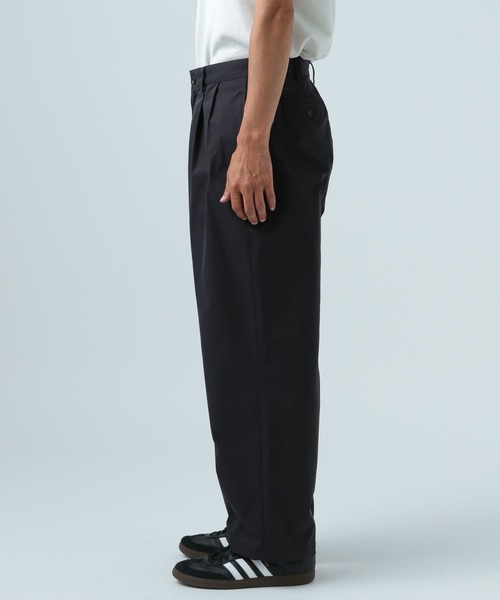 BAYFLOW パンツ 「ストレッチ・シワ軽減」2タックツイルワイド