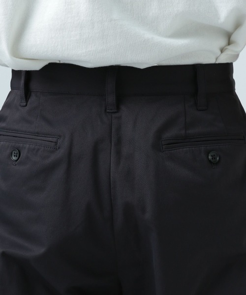 BAYFLOW パンツ 「ストレッチ・シワ軽減」2タックツイルワイド