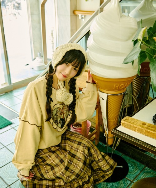 kutir トレーナー スウェット 「クティールとレトロ」ハート