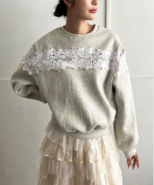 再出品 カージュ レーススウェット レーススウェット / Lace Sweatshirt（スウェット）｜PRANK PROJECT