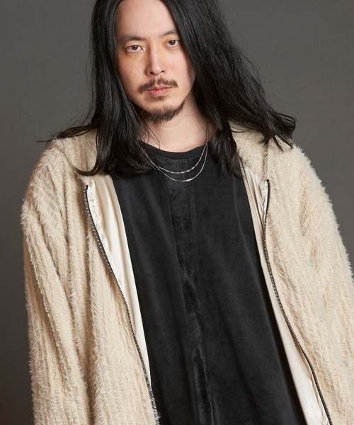 NO ID.（ノーアイディー） パーカー 「NO ID.」Fake Fur Stretch Zip
