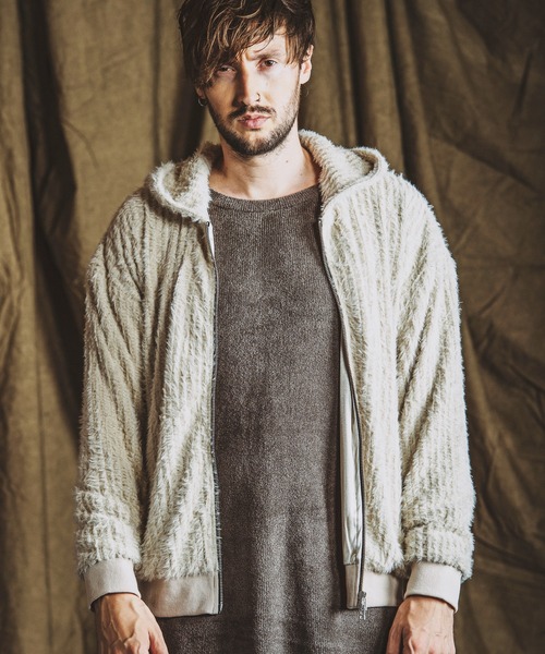 NO ID.（ノーアイディー） パーカー 「NO ID.」Fake Fur Stretch Zip