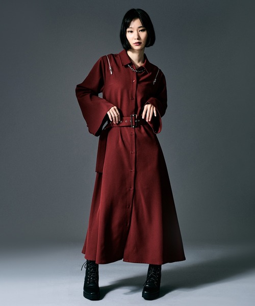 Ellno de Mavie ワンピース 2wayスリーブジップワンピース Ellno de Mavie ワンピース 2wayスリーブジップワンピース