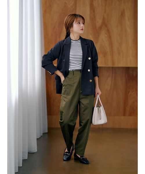 ニット セーター スリットゴールドボタンリブニット「低身長・小柄女性」 レディース ニット セーター スリットゴールドボタンリブニット「低身長