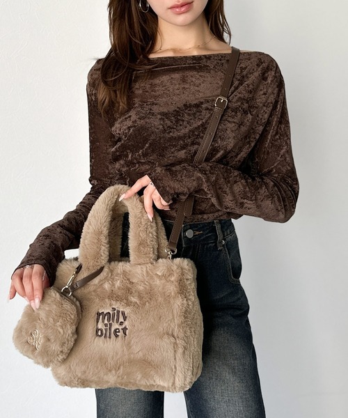 mily bilet ショルダーバッグ バッグ 「mily bilet」ふわふわの