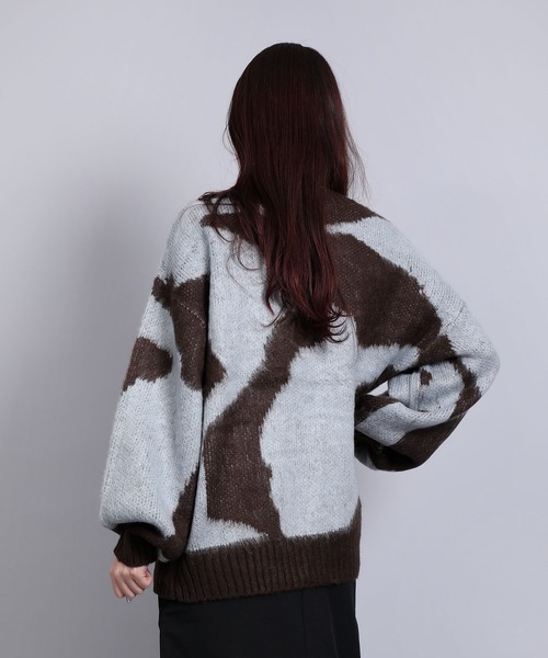 aimoha（アイモハ） ニット セーター ゆったりアクリルモヘア起毛