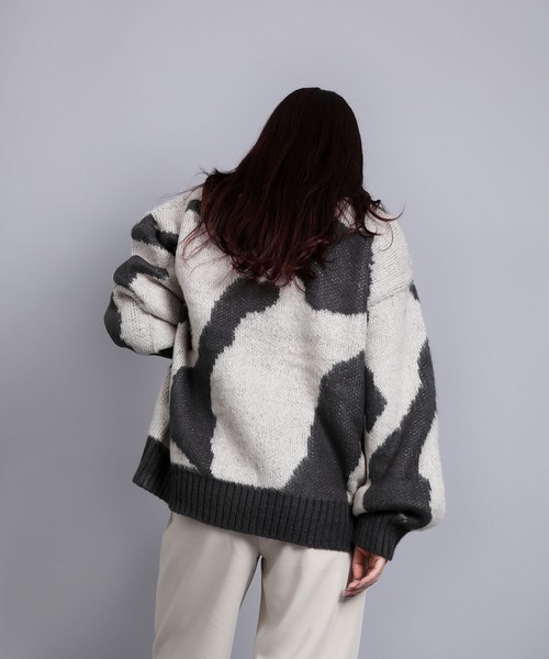 aimoha（アイモハ） ニット セーター ゆったりアクリルモヘア起毛