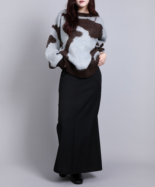 aimoha（アイモハ） ニット セーター ゆったりアクリルモヘア起毛