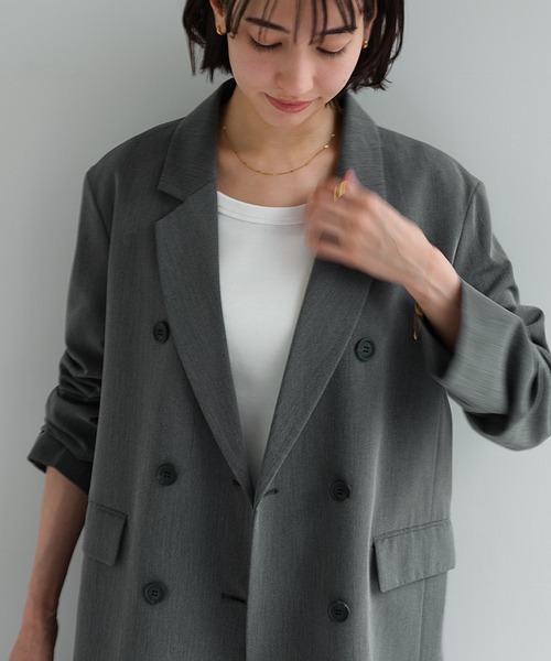 evernavy ジャケット テーラードジャケット TRストレッチダブル