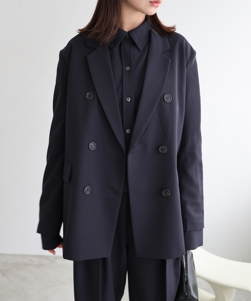 evernavy ジャケット テーラードジャケット TRストレッチダブル