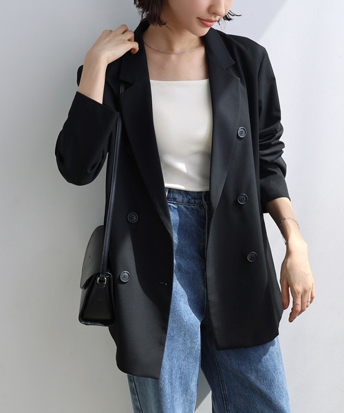 evernavy ジャケット テーラードジャケット TRストレッチダブル