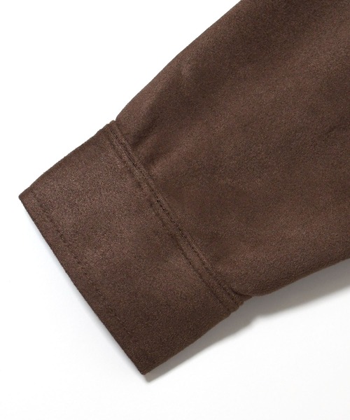 美品soupy soupy 短丈ジャケットブラウンM ステッチschott Soupy ブルゾン アウター faux suede western stitch short