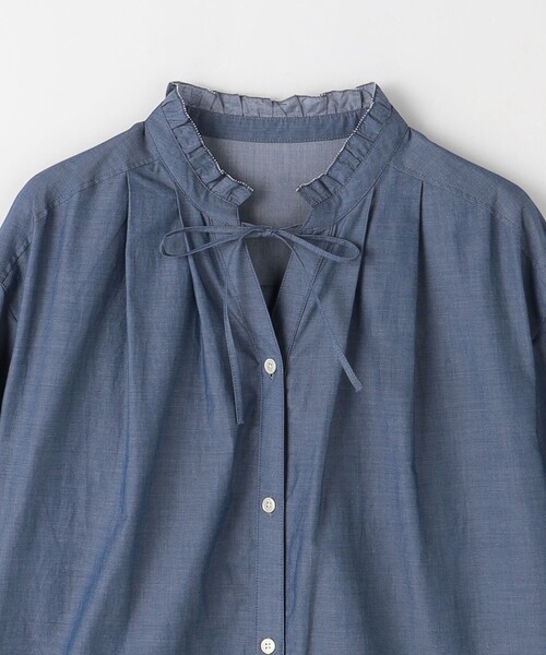 ブラウス シャツ 「size SHORTあり」フリルネック ブラウス レディース size SHORTあり］フリルネック ブラウス（シャツ/ブラウス