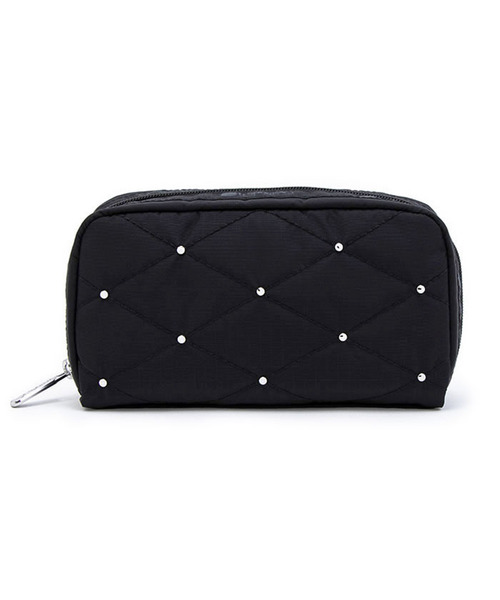 LeSportsac ポーチ RECTANGULAR COSMETIC ブラックキルト