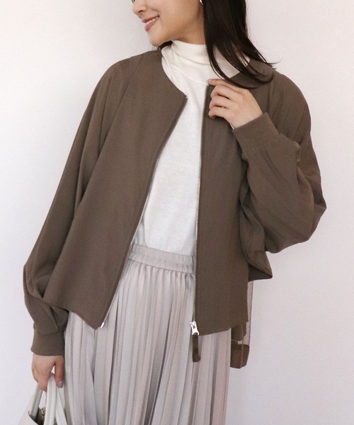 Jines ブルゾン アウター バックチュールブルゾン レディース
